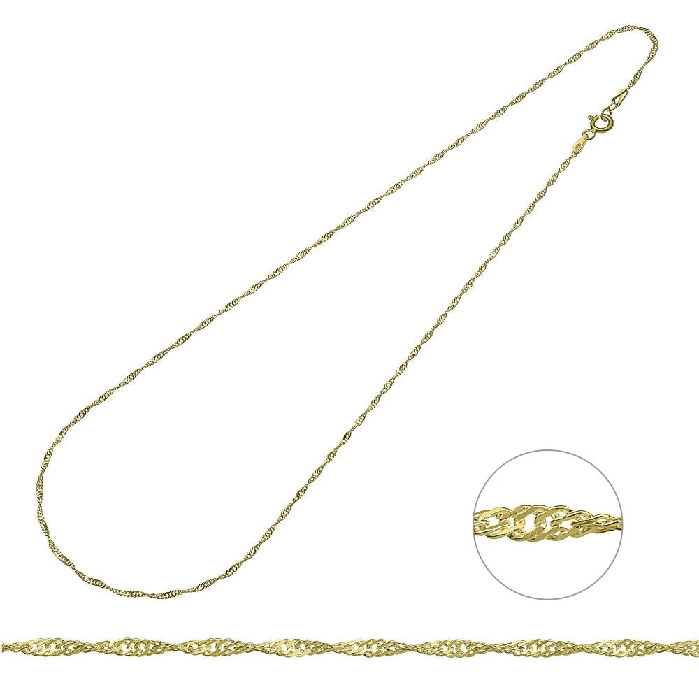 Collier Torsadé Gourmette 1,4mm — Doré Or Jaune