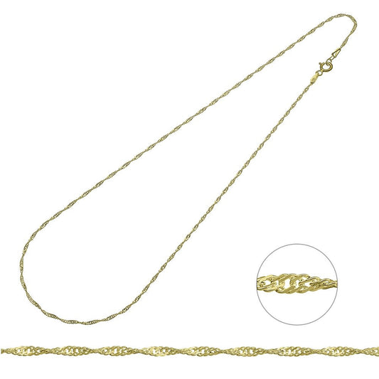 Collier Torsadé Gourmette 1,4mm — Doré Or Jaune