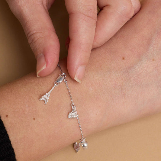 Paris Landmarks Bracelet – Recycled Sterling Silver 925